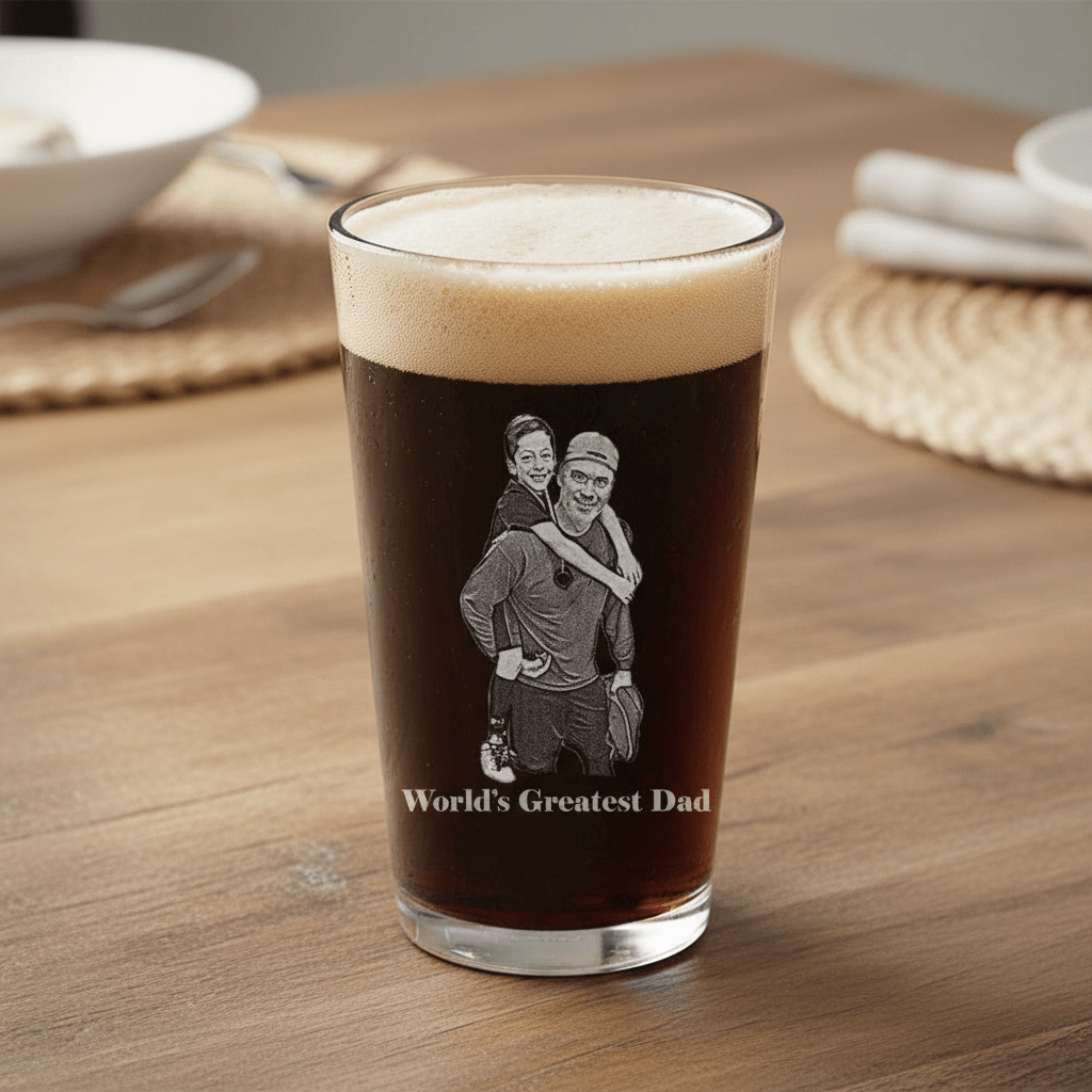 Custom Photo on Pint Glass - Groomsmen Gifts - GroomsDay