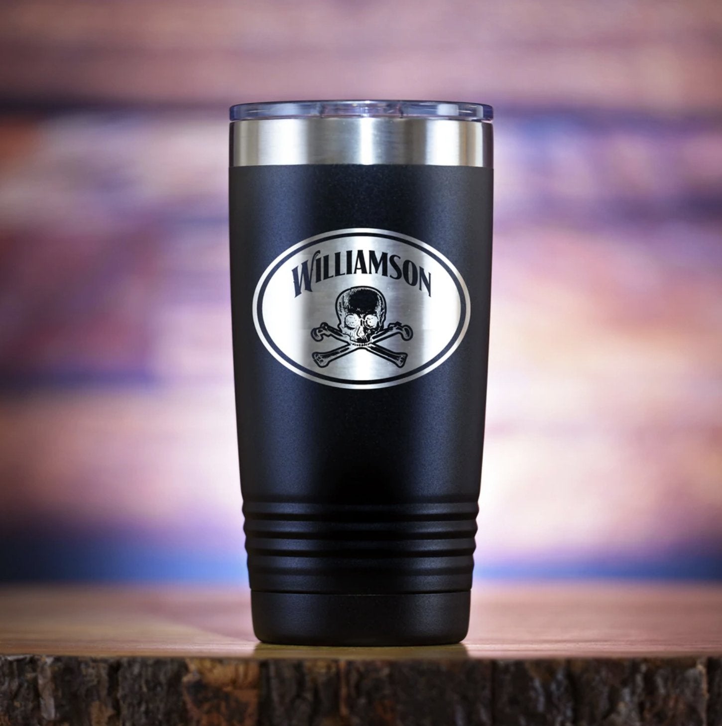 Personalized Skull Tumbler Tumblers Black Name 