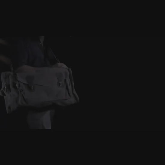 Personalized heavy-duty military duffle bag with custom embroidered name and rugged canvas design