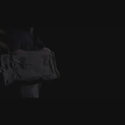 Personalized heavy-duty military duffle bag with custom embroidered name and rugged canvas design