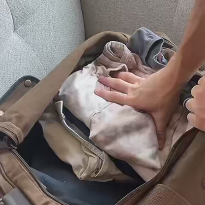 Personalized heavy-duty military duffle bag with custom embroidered name and rugged canvas design