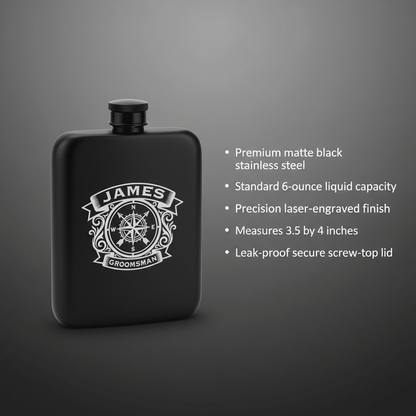 The North Star Vessel - Flask - GroomsDay