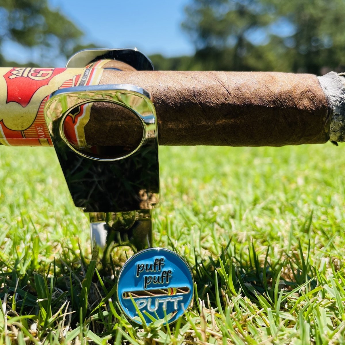 Puff Puff Putt Divot and Cigar Holder - Golf - GroomsDay