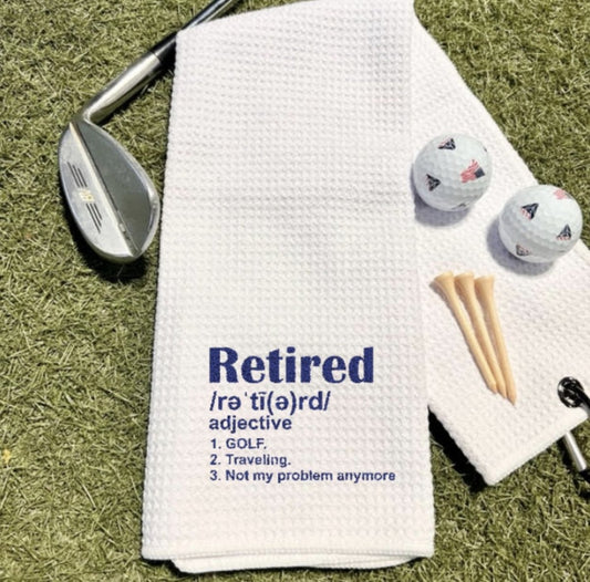 Retirement Golf Towel - Retirement - GroomsDay