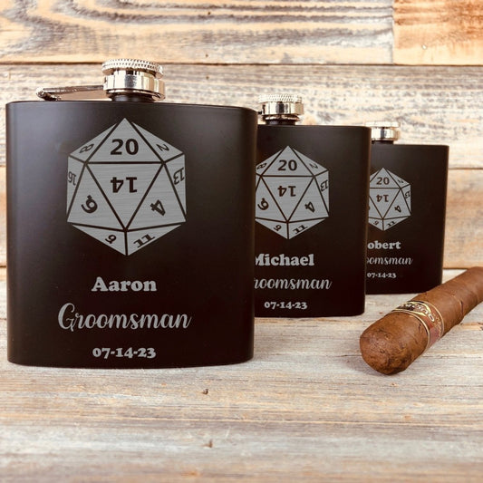 Roll To Play Flask - Flasks - GroomsDay