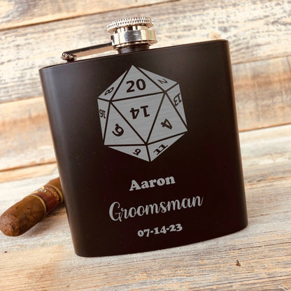 Roll To Play Flask - Flasks - GroomsDay