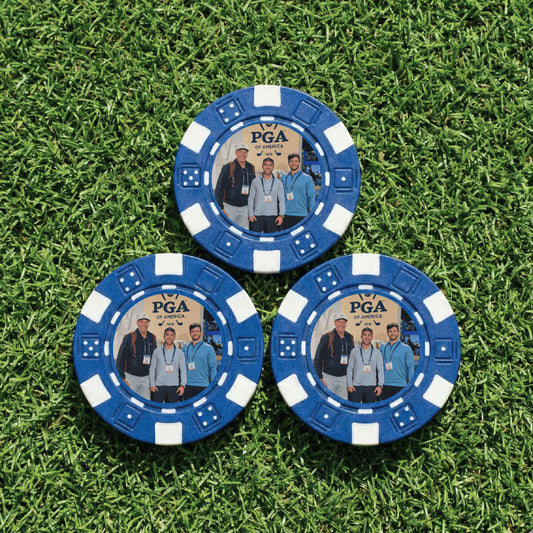 Custom Photo Poker Chip Ball Marker - Golf - GroomsDay