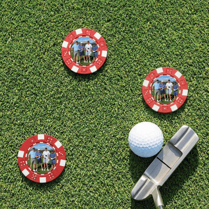 Custom Photo Poker Chip Ball Marker - Golf - GroomsDay