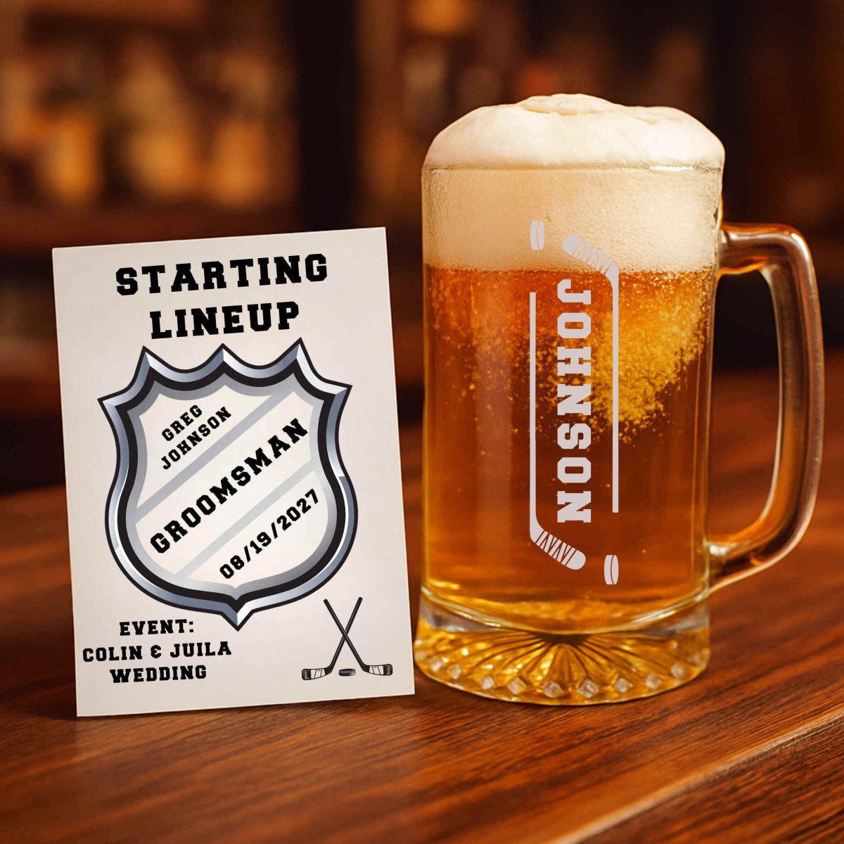 Hockey Groomsmen Proposal Set - Proposal Card - GroomsDay