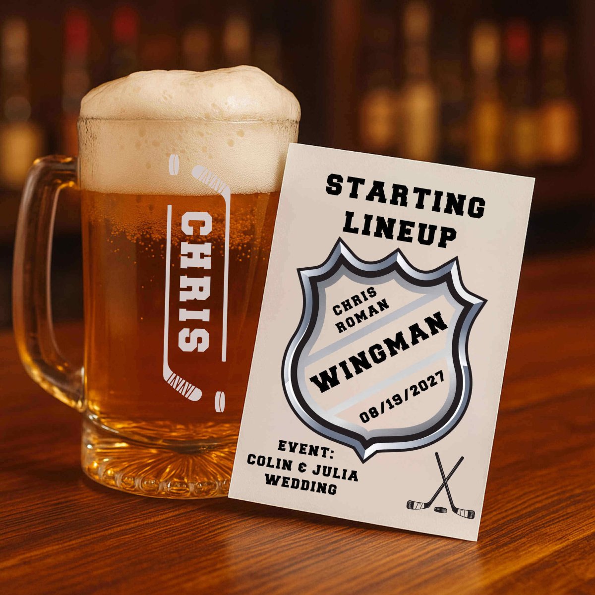 Hockey Groomsmen Proposal Set - Proposal Card - GroomsDay