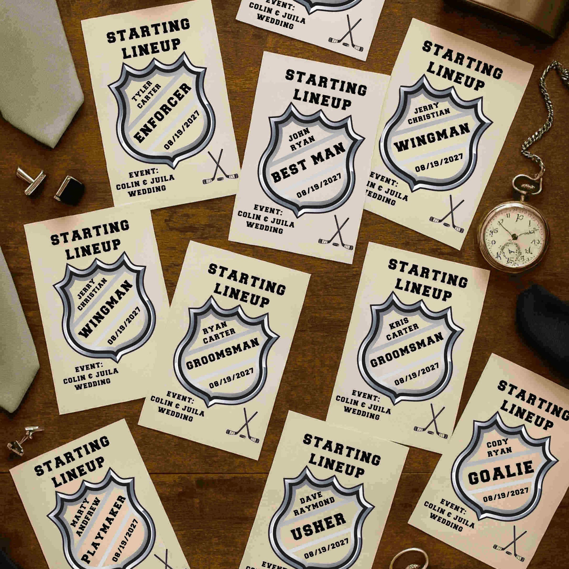 Hockey Groomsmen Proposal Set - Proposal Card - GroomsDay