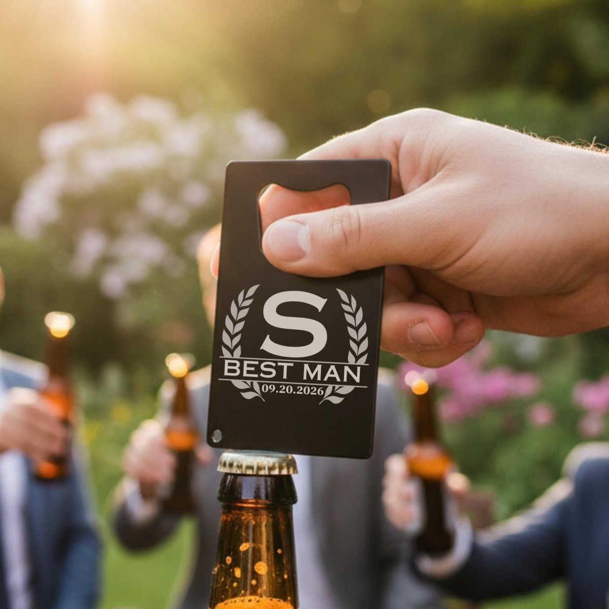 Groomsmen Card Bottle Opener - Bottle Openers - GroomsDay