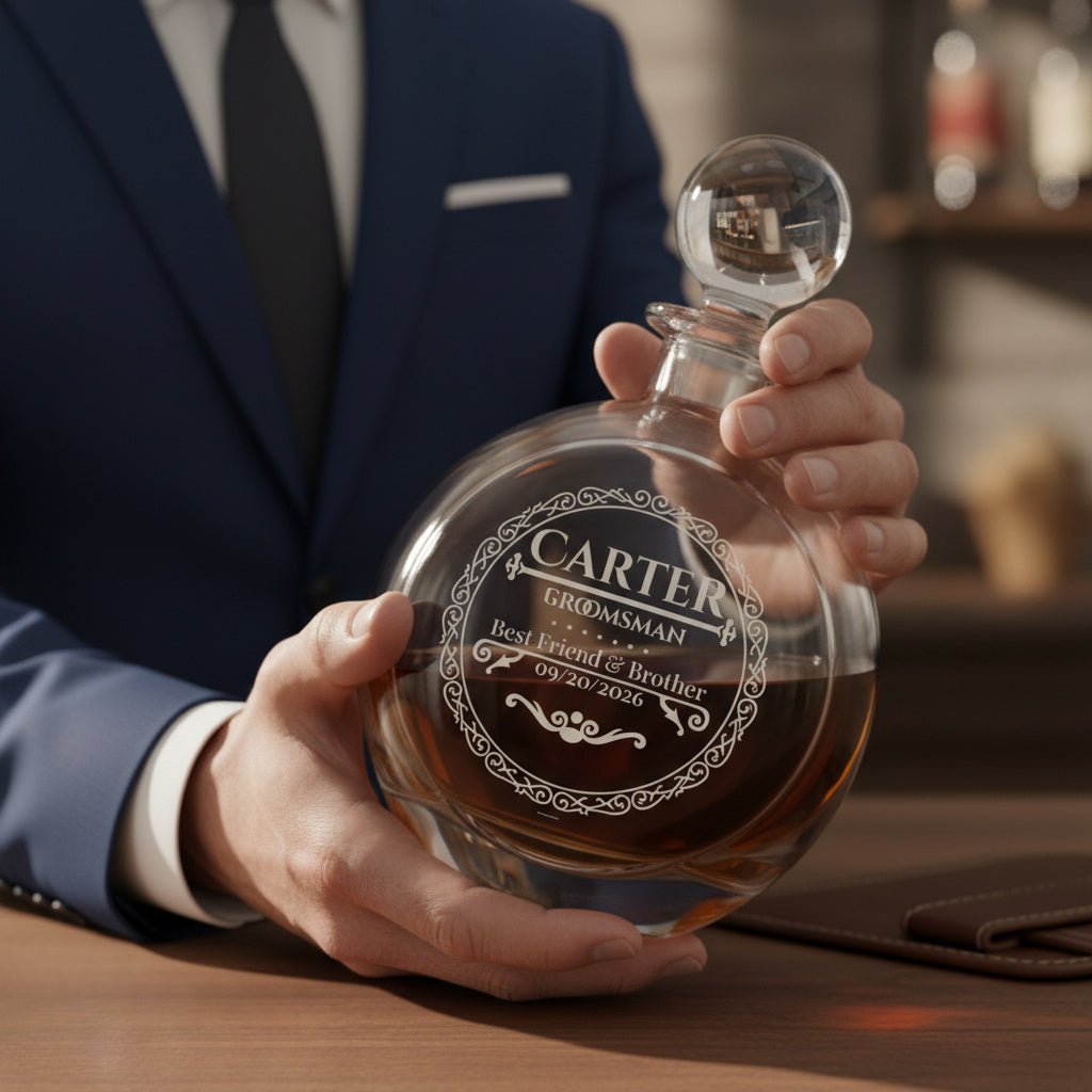 Classy Grooms Crew Decanter - Groomsmen Proposal - GroomsDay