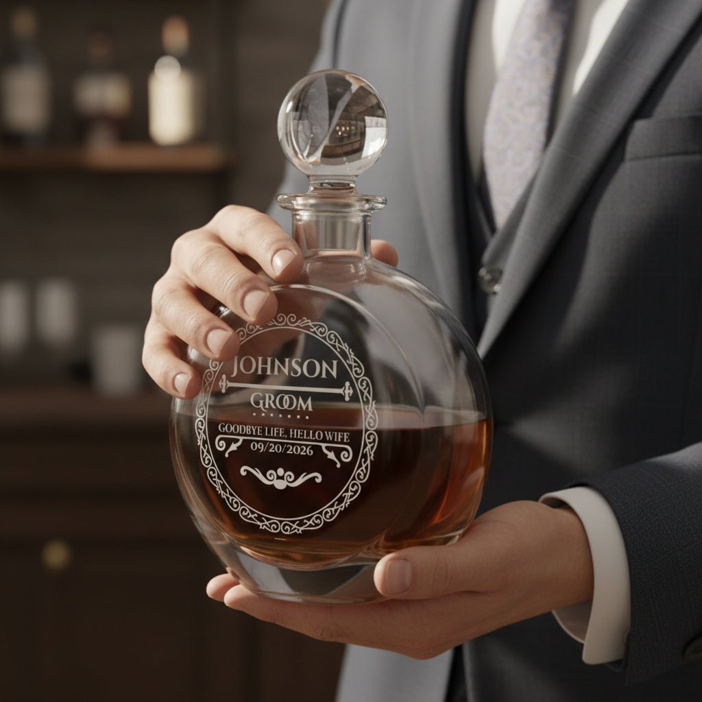 Classy Grooms Crew Decanter - Groomsmen Proposal - GroomsDay