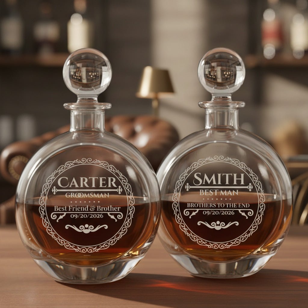 Classy Grooms Crew Decanter - Groomsmen Proposal - GroomsDay
