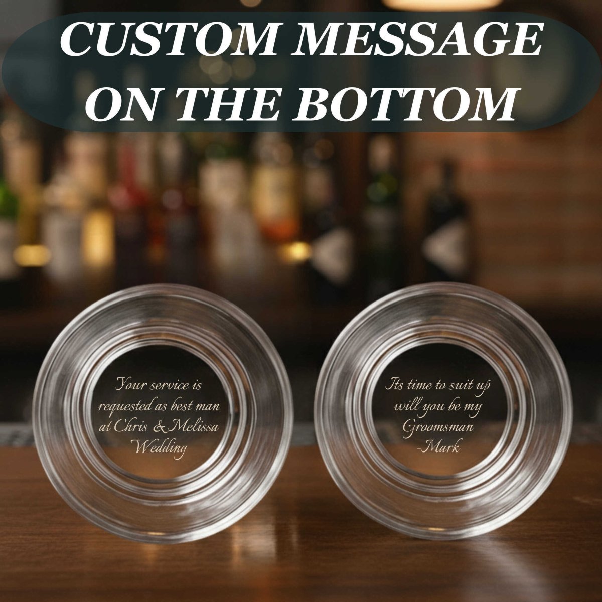 Groomsmen Hidden Proposal Whiskey Glass - Groomsmen - GroomsDay