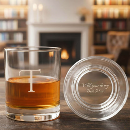 Groomsmen Hidden Proposal Whiskey Glass - Groomsmen - GroomsDay