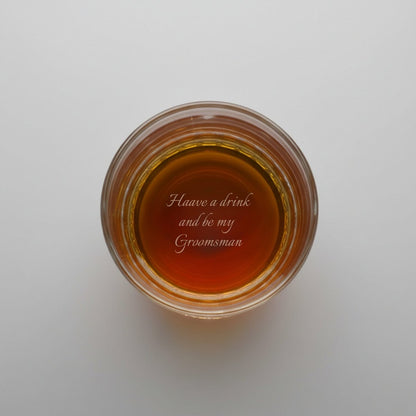 Groomsmen Hidden Proposal Whiskey Glass - Groomsmen - GroomsDay