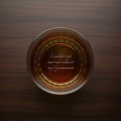 Groomsmen Hidden Proposal Whiskey Glass - Groomsmen - GroomsDay
