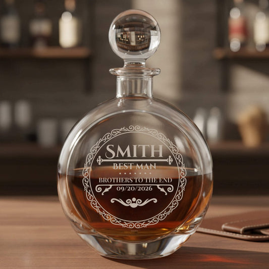 Classy Grooms Crew Decanter - Groomsmen Proposal - GroomsDay