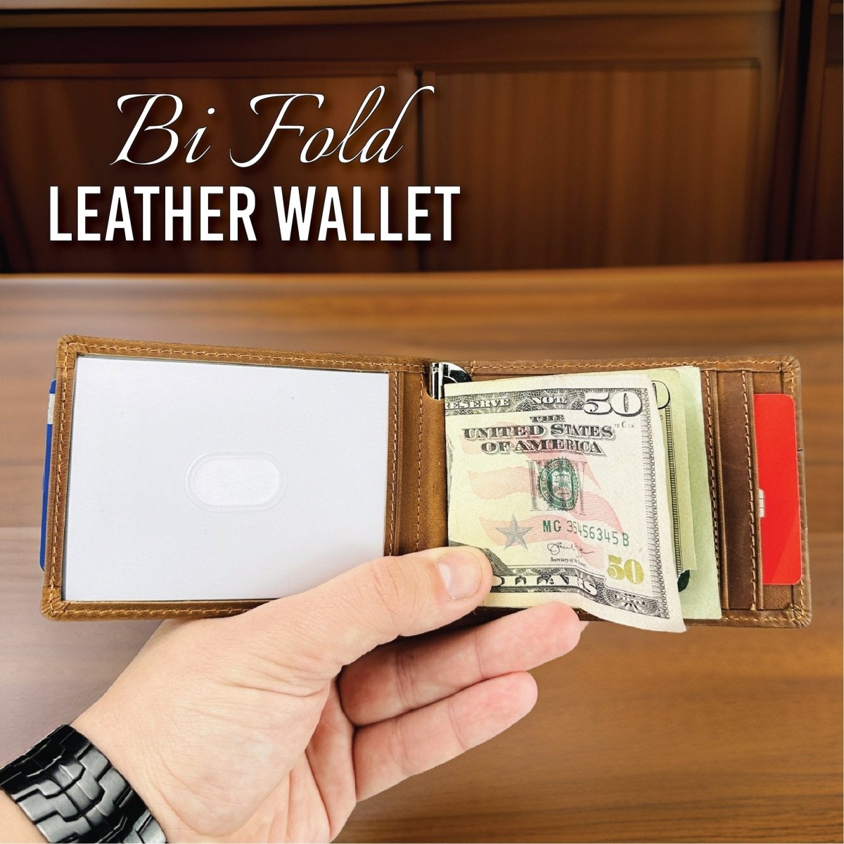 Sentimental Leather Wallet - Anniversary - GroomsDay