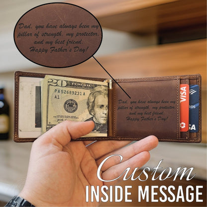 Sentimental Leather Wallet - Anniversary - GroomsDay