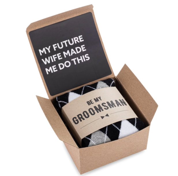 She Made Me Do It Groomsmen Socks - Groomsmen Socks - GroomsDay