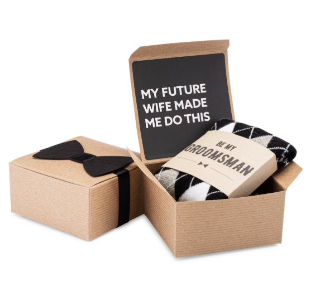 She Made Me Do It Groomsmen Socks - Groomsmen Socks - GroomsDay