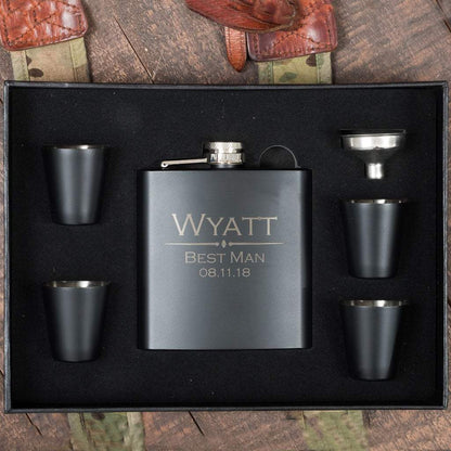 Shots on the Go Flask Set - Flask - GroomsDay
