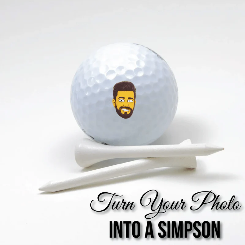 Custom Simpson Caricature Golf Balls - Golf - GroomsDay