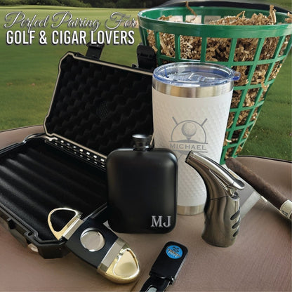 Cigar Lovers Golf Gift Basket - Gift Set - GroomsDay