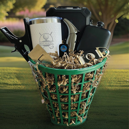 Cigar Lovers Golf Gift Basket - Gift Set - GroomsDay
