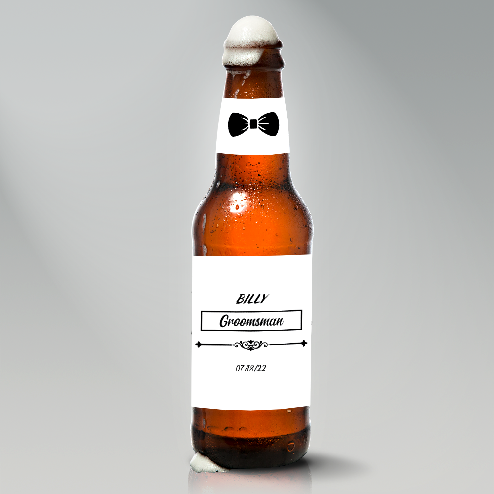 Suited Up Suds-Beer Label