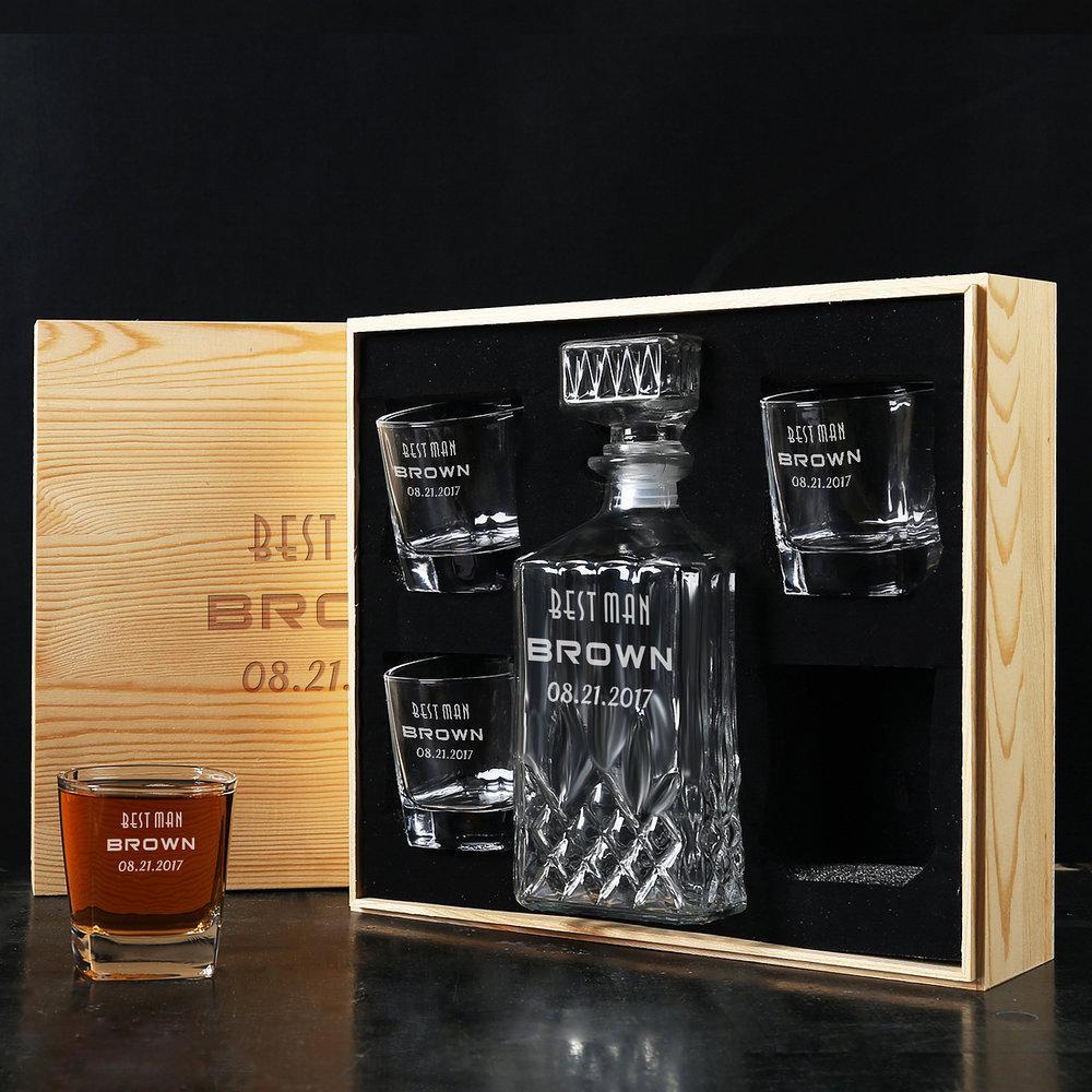 Canter Decanter Box Set - Whiskey - GroomsDay