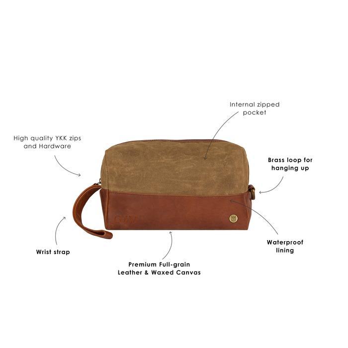 The Classic Canvas Wash Bag - Dopp Kit - GroomsDay