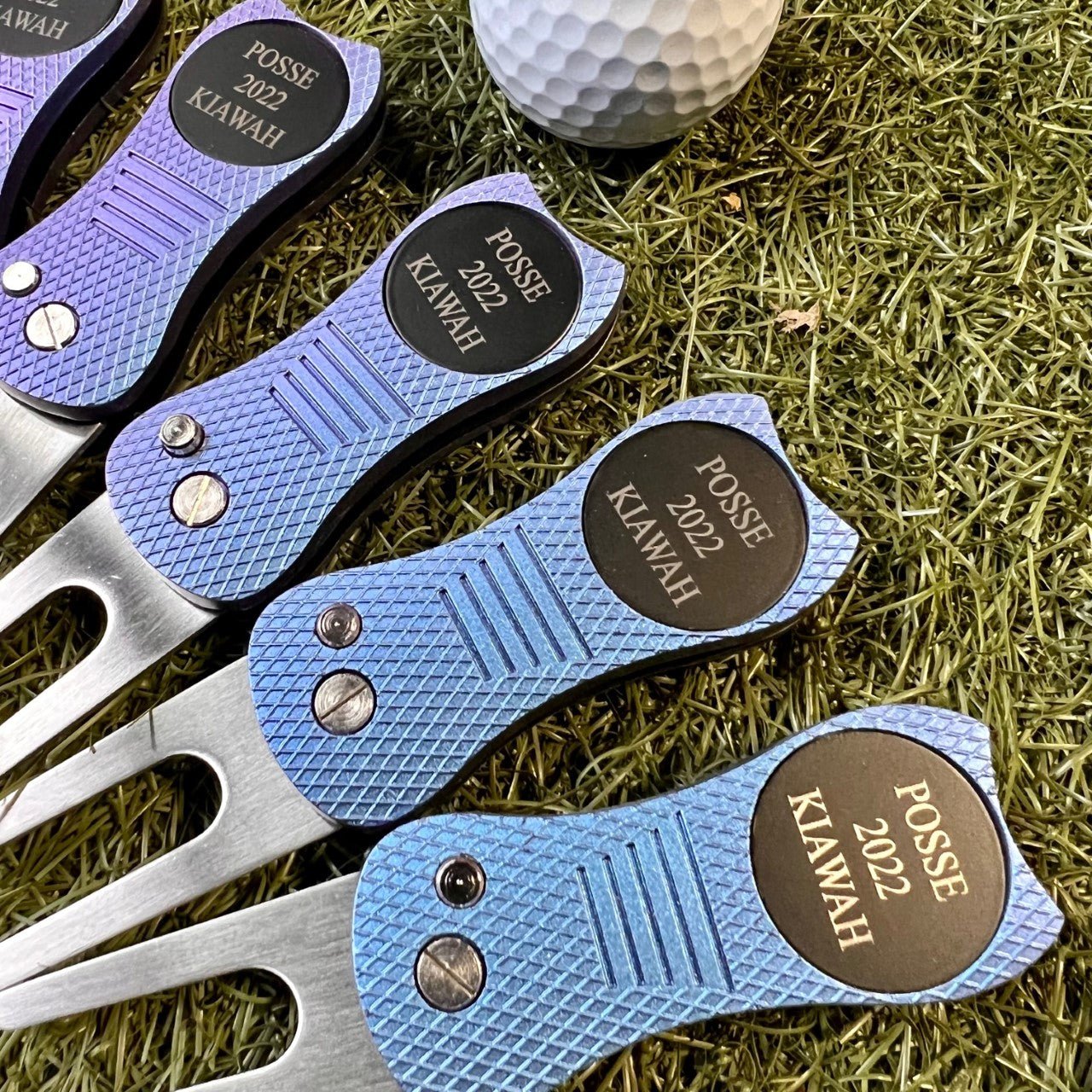 Blue Divot Tool with Custom Personalization