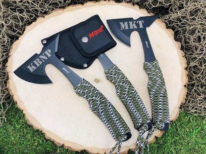 Engraved Mini Hatchet with Camo Cord - Tools - GroomsDay