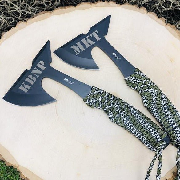 Engraved Mini Hatchet with Camo Cord - Tools - GroomsDay