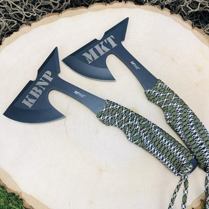 Engraved Mini Hatchet with Camo Cord - Tools - GroomsDay