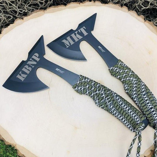 Engraved Mini Hatchet with Camo Cord - Tools - GroomsDay