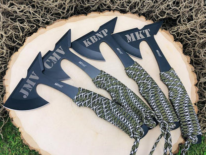 Engraved Mini Hatchet with Camo Cord - Tools - GroomsDay