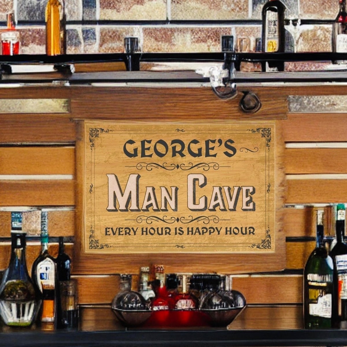 Fellas' Fortress Leatherette Man Cave Sign - Pub Signs - GroomsDay