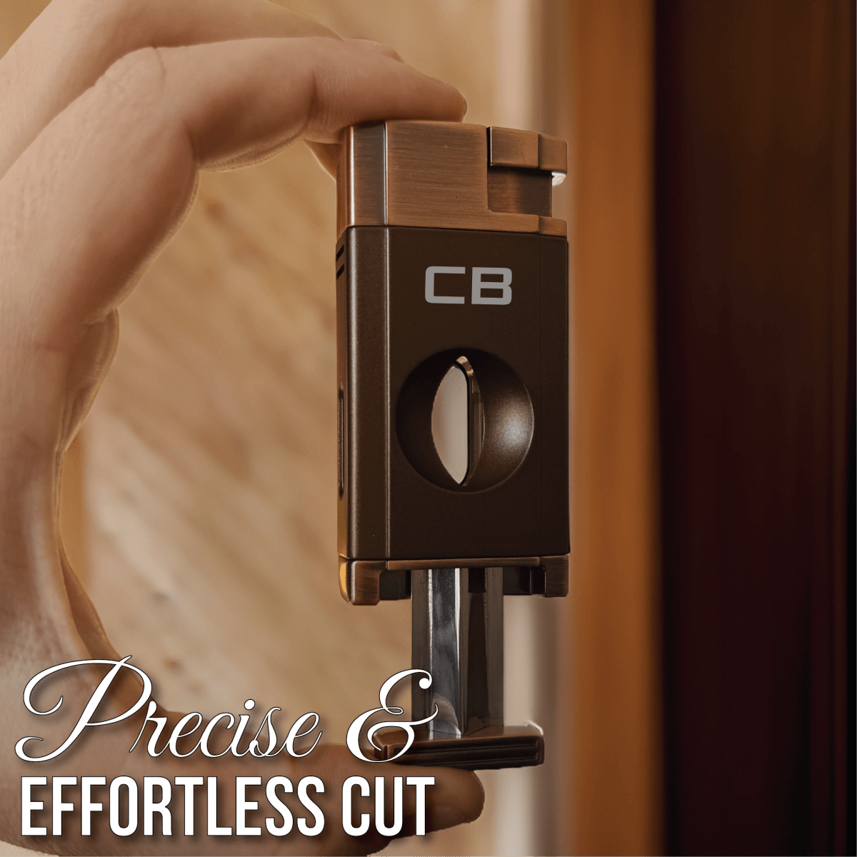 Elegant Personalized V - Cut Lighter: Dual Flame Precision - Cigar - GroomsDay