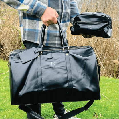 Sentimental Personalized Vegan Leather Travel Set - Travel Gifts - GroomsDay