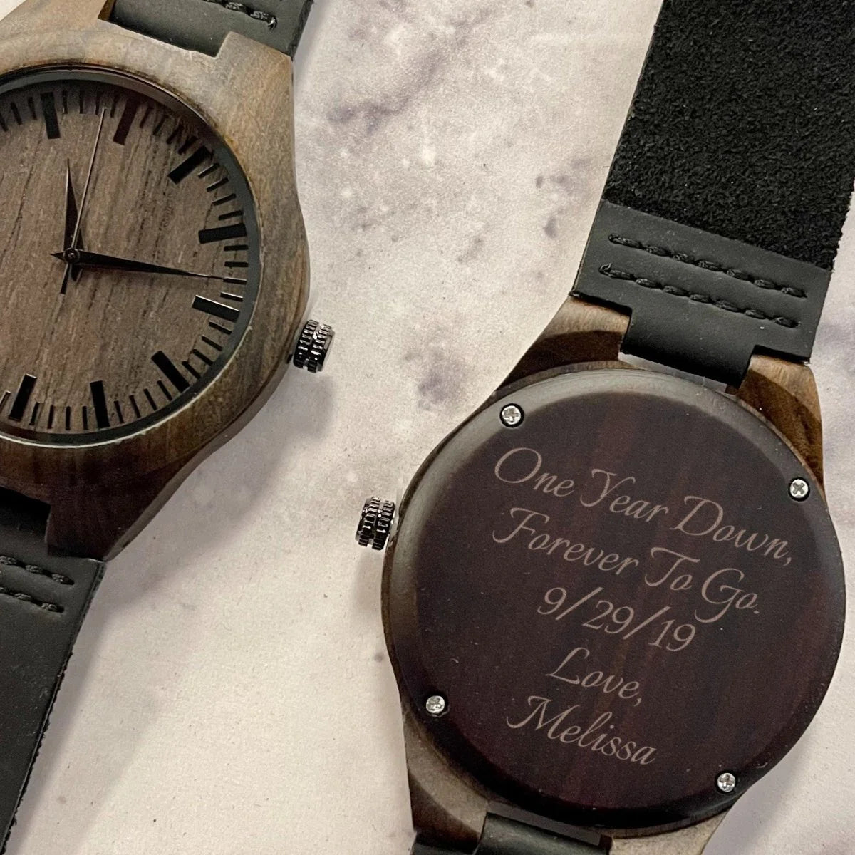 Elegant Personalized Men's Wood Watch - Anniversary - GroomsDay