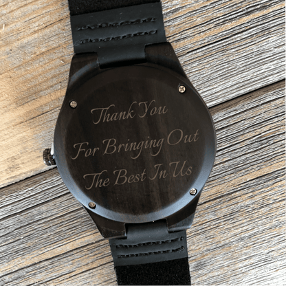 Unique Personalized Personalized Keepsake Wood Watch Customized Watches Gifts for Men by Groovy Guy