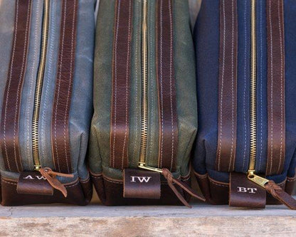 Wax Canvas Toiletry Travel Bag / Dopp Kit - Dopp Kit - GroomsDay