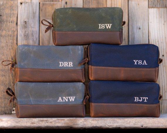 Wax Canvas Toiletry Travel Bag / Dopp Kit - Dopp Kit - GroomsDay