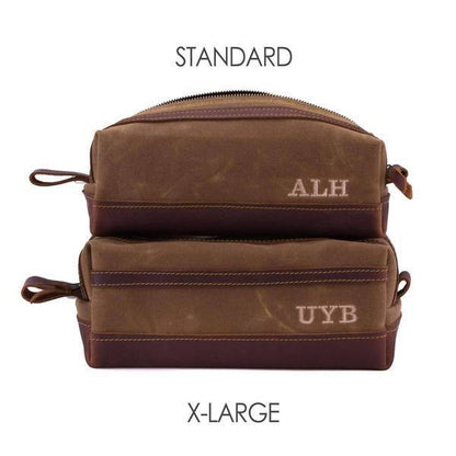 Wax Canvas Toiletry Travel Bag / Dopp Kit - Dopp Kit - GroomsDay