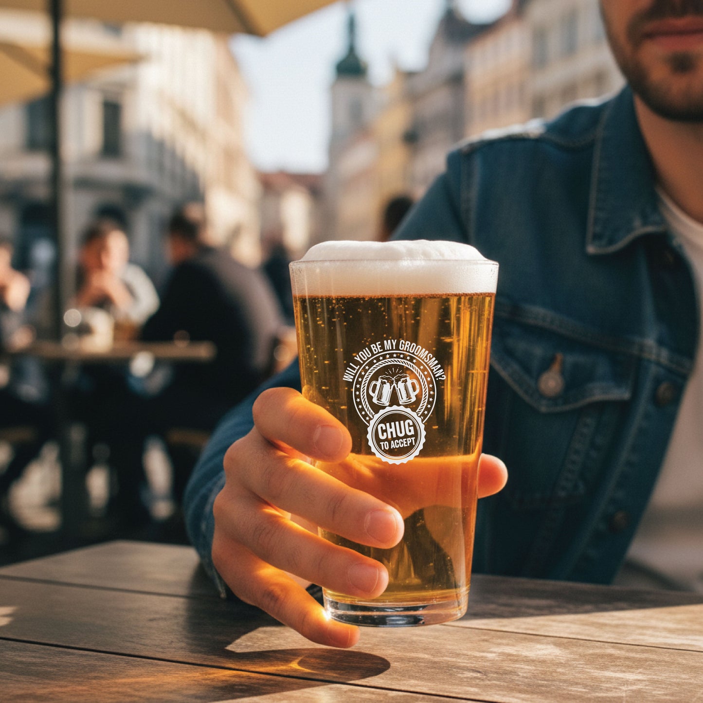 The Groomsman Proposal Pint